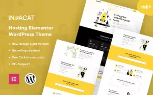 Invacat - Hosting Elementor WordPress Theme - TemplateMonster