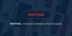INVITING – Event & Conference PSD Template