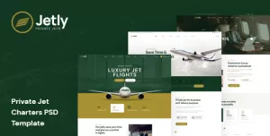 Jetly - Private Jet Charters PSD Template
