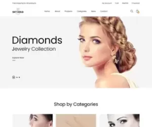 Jewellery eCommerce WordPress theme for gold silver diamond online