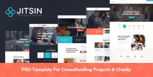 Jitsin - PSD Template For Crowdfunding Projects & Charity