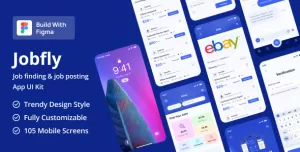 Jobfly - Job Board Mobile App UI Figma Template