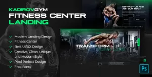 KadirovGYM - Fitness Center Landing PSD Design