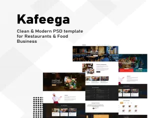 Kafeega - Food Business PSD Template - TemplateMonster