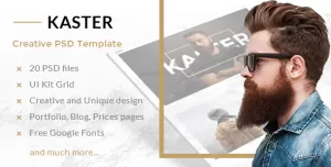 Kaster — Multipurpose Creative Agency, Personal Portfolio, Modern Blog PSD Template