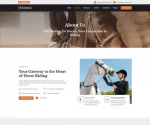 Kavalo - Horse Riding Club Elementor Pro Template Kit