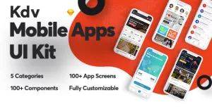 Kdv Mobile Apps Sketch UI Kit for Startups