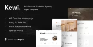 Kewi - Architecture & Interior Agency Figma Template