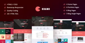 Khamu  Corporate, Business, Portfolio, Digital Agency HTML5 Template