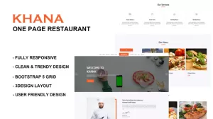KHANA- One Page Restaurant HTML5 Template