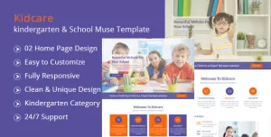 Kidcare-kindergarten & School Muse Template