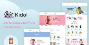 Kidol - Kids Toys Store eCommerce HTML Template