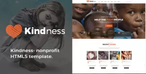 Kindness- Responsive HTML Template for Charity & Fund Raising