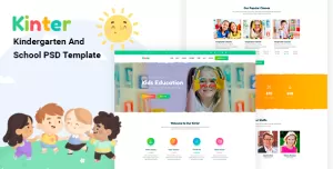 Kinter — Kids Kindergarten & School PSD Template