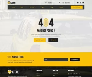 Kitaxi - Online Taxi Booking Elementor Template Kit