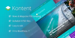 Kontent - News and Magazine PSD Template
