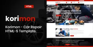 Korimon - Car Repair Responsive HTML-5 Template