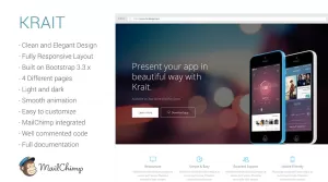 Krait - Responsive App Landing Page
