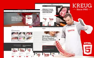 Kreug  Meat Farm & Poultry Store Website Template