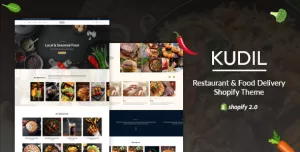 Kudil  - Restaurant Menu, Food eCommerce Store Shopify Theme