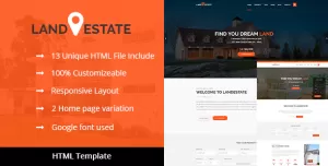 Land Estate - Real Estate/Properties HTML Template