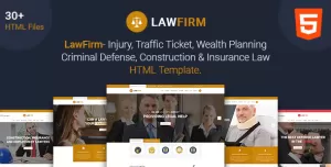 Law Firm - Lawyer, Law Office, Injury Law, Defense Law, Insurance Law html5 template