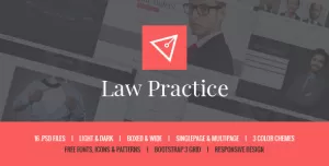 Law Practice - Jurisprudence PSD Template