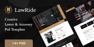 Lawride - Lawyer and Law Firm PSD Template