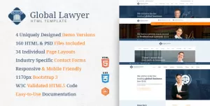 Lawyer - Legal HTML Template for Attorneys and Law Firms