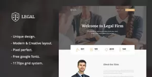 Legal - Law Firm Landing Page Template