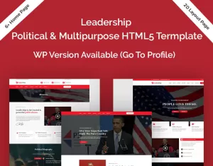 Leiderschap Politieke HTML5 Website-sjabloon