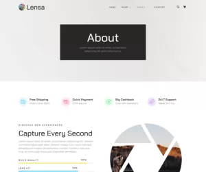 Lensa – Camera & Photography Equipment Store Elementor Template Kit