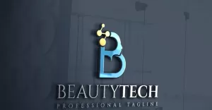 Letter B Beauty Technology Logo Design - TemplateMonster