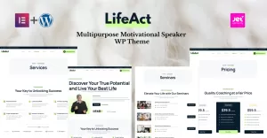 LifeAct -  Life Coach and Political Person Multipurpose WordPress Theme