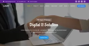 Light - Multipurpose IT Solution Business Service Website Template