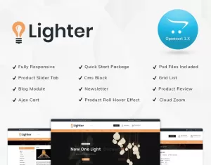 Lighter Light Store OpenCart Template - TemplateMonster