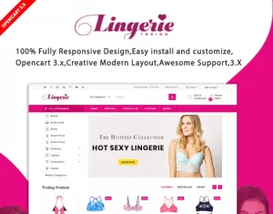 Lingerie Responsive OpenCart Template - TemplateMonster
