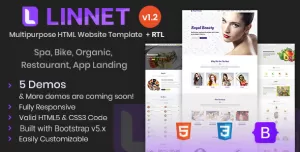 Linnet - Multipurpose Bootstrap 5 Template