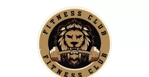 Lion Gym Sport Fitness Logo