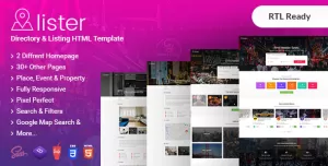 Lister - Directory & Listing HTML + RTL Template
