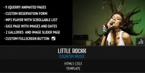 Little Rockk Country Music HTML Template