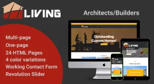 Living - Architects Builders HTML 5 Responsive Template - Themes ...