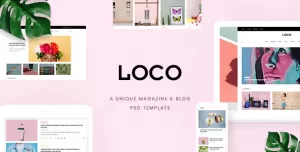 Loco - Fashion Magazine & Shop PSD Template