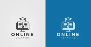 Logo Design For Education Concept For Online Education, Computer, Mouse Cursor, eLearning