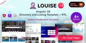 Louise - Directory Listing Angular 16 Functional Template + Admin Panel