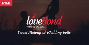 LoveBond One Page Wedding HTML Responsive Template