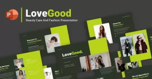 LoveGood Beauty Care And Fashion PowerPoint Template