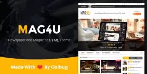 Mag4u - Responsive Retina HTML News, Magazine, Blog