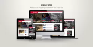 MagXpress - A responsive blog/magazine theme for Drupal 8.x