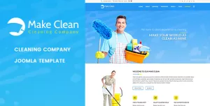 Make Clean  Cleaning Company Joomla Template